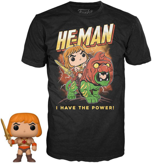 masters of the universe pop tee set figurine et t shirt he man