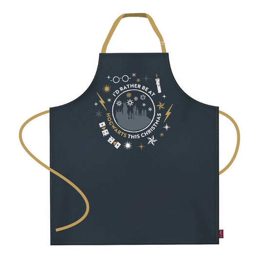 Harry Potter Apron - I'd Rather Stay at Hogwarts for Christmas