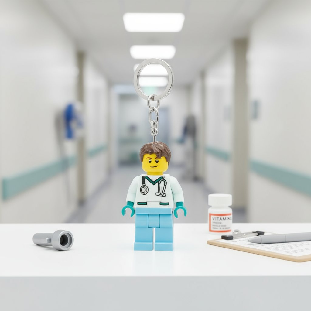 LEGO Schlüsselanhänger mit Leuchtfunktion – Doktor
