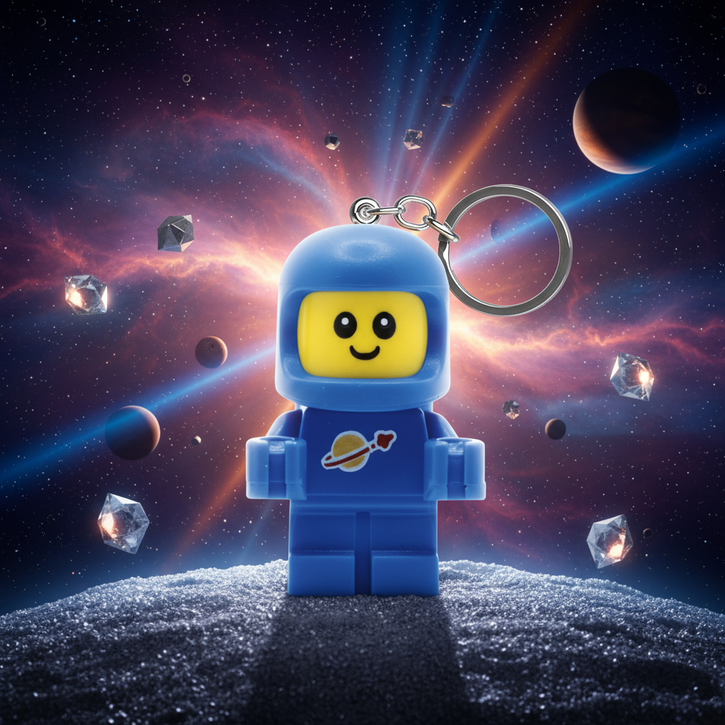 LEGO Lichtgevende Sleutelhanger - Baby Astronaut Blauw