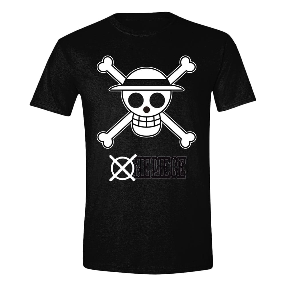 One Piece T-Shirt - Totenkopf Schwarz & Weiß