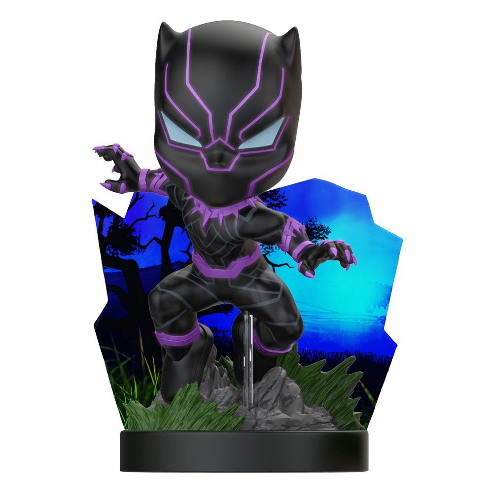 Mini-diorama Superama Black Panther Kinetic Energy 10 cm - Édition SDCC