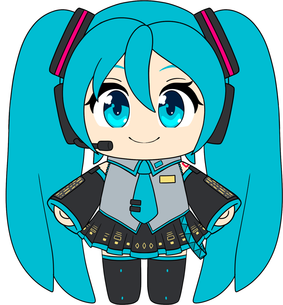 Stehende Miku Plüschfigur (23 cm)