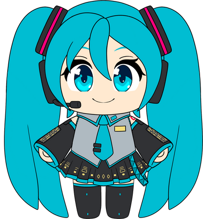 Stehende Miku Plüschfigur (23 cm)