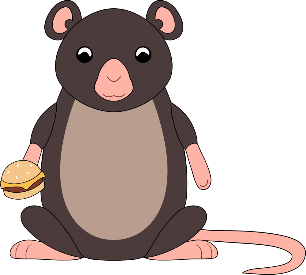 Ratte Plüschtier (23 cm)