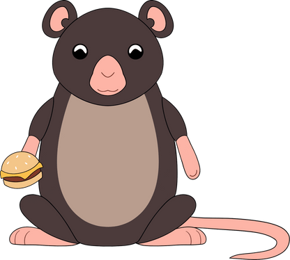 Ratte Plüschtier (23 cm)