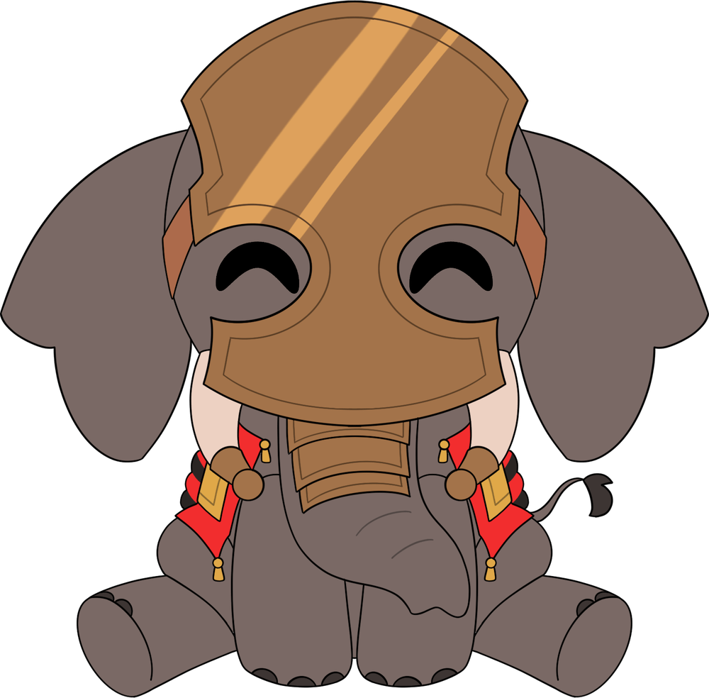 Kuscheltier Kriegs-Elefant (23 cm)