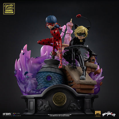 Ladybug and Cat Noir Statue - Miraculous 10th Anniversary Signed Edition - Deluxe Art Scale 1/10