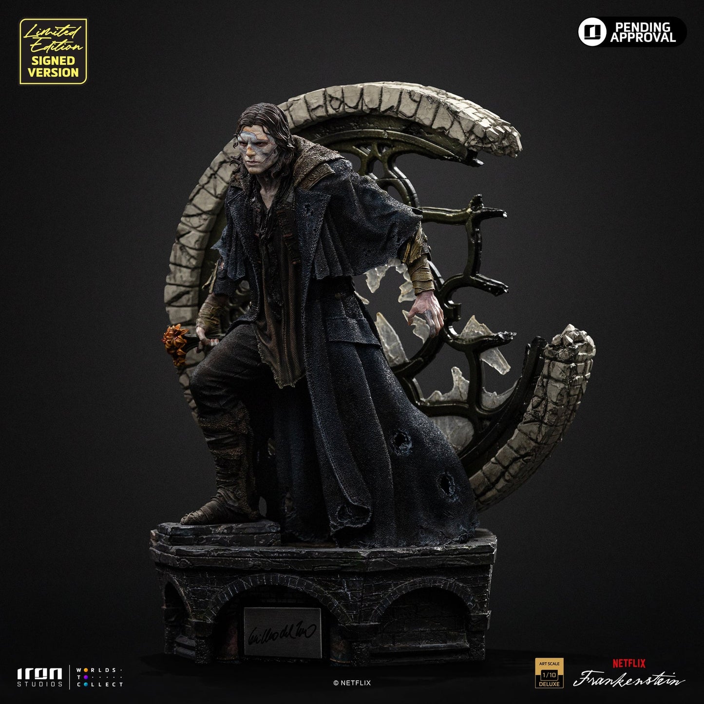 Statue Frankensteins Monster - Guillermo Del Toros Frankenstein (Signierte Version) - Deluxe Art Scale 1/10