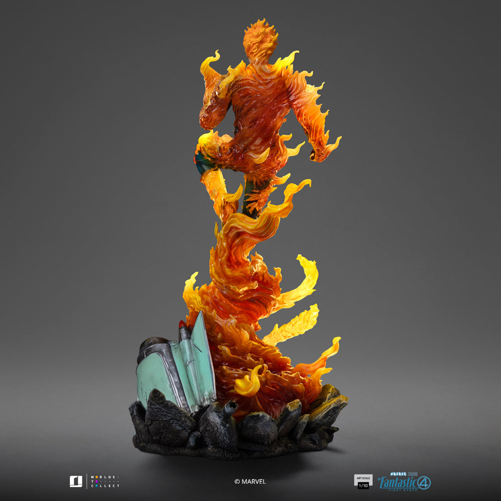 Statue Human Torch (Blue Suit Variant) - Fantastic Four - Art Scale 1/10 - Die Fantastischen Vier