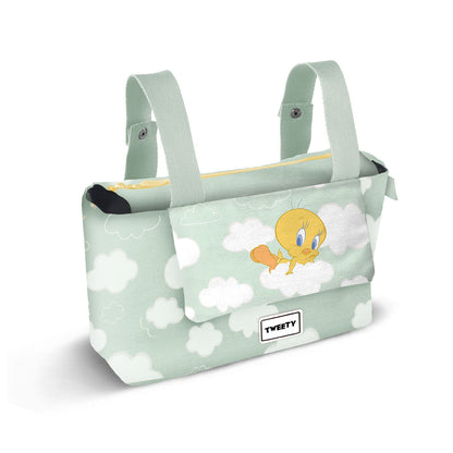 Sac Organisateur de Poussette Bébé Hamper Mommy Looney Tunes « Tweety (Titi) Clouds »