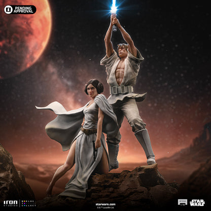 Statue Luke und Leia - Star Wars - Art Scale 1/10