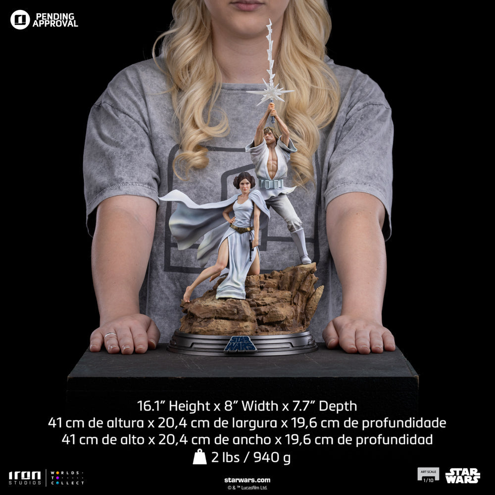 Statue Luke und Leia - Star Wars - Art Scale 1/10
