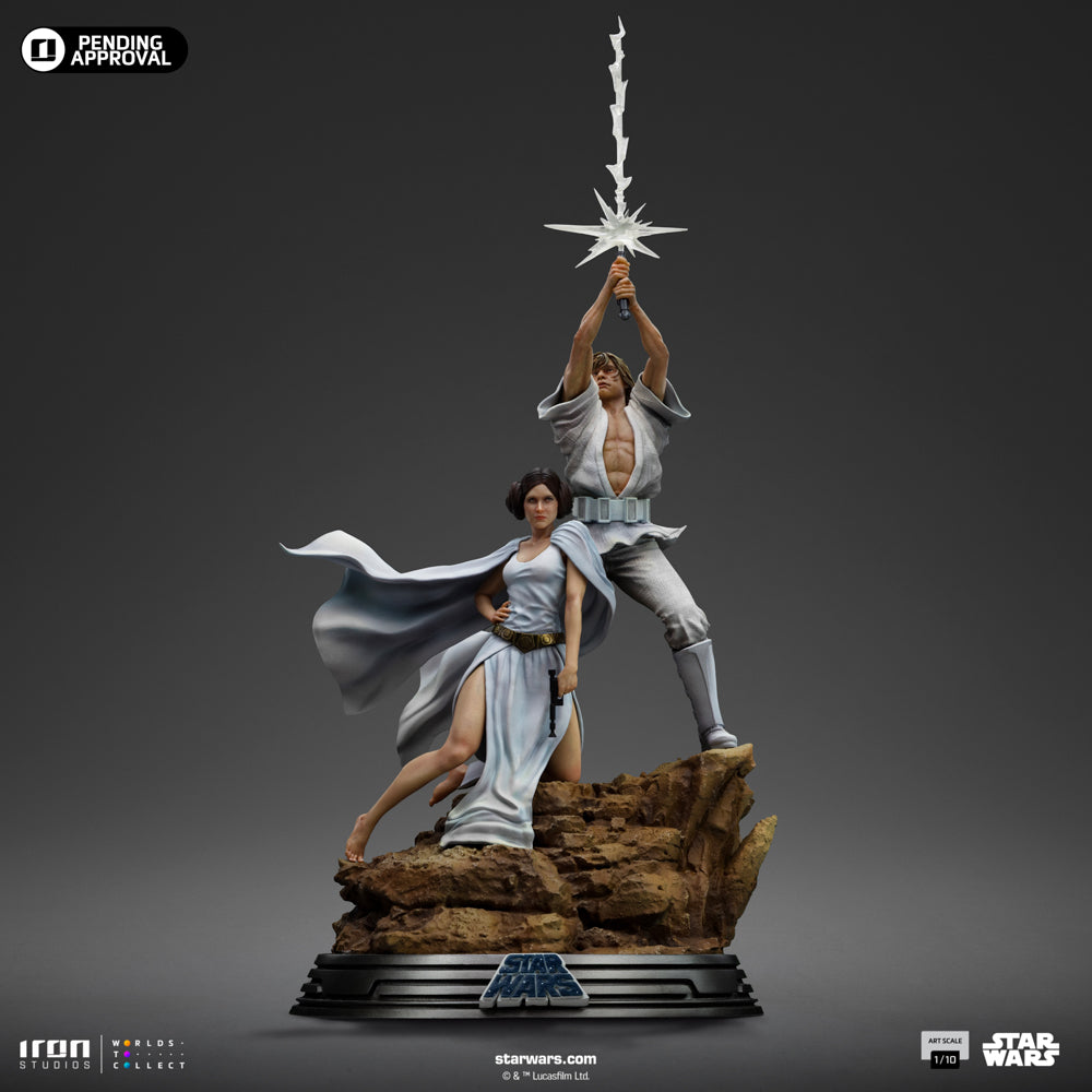 Statue Luke und Leia - Star Wars - Art Scale 1/10