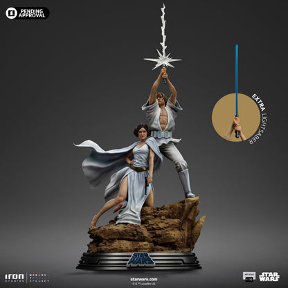 Statue Luke und Leia - Star Wars - Art Scale 1/10