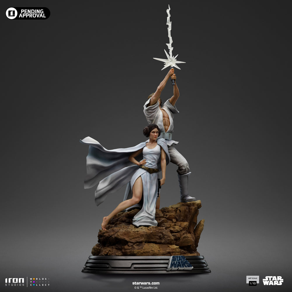 Statue Luke und Leia - Star Wars - Art Scale 1/10