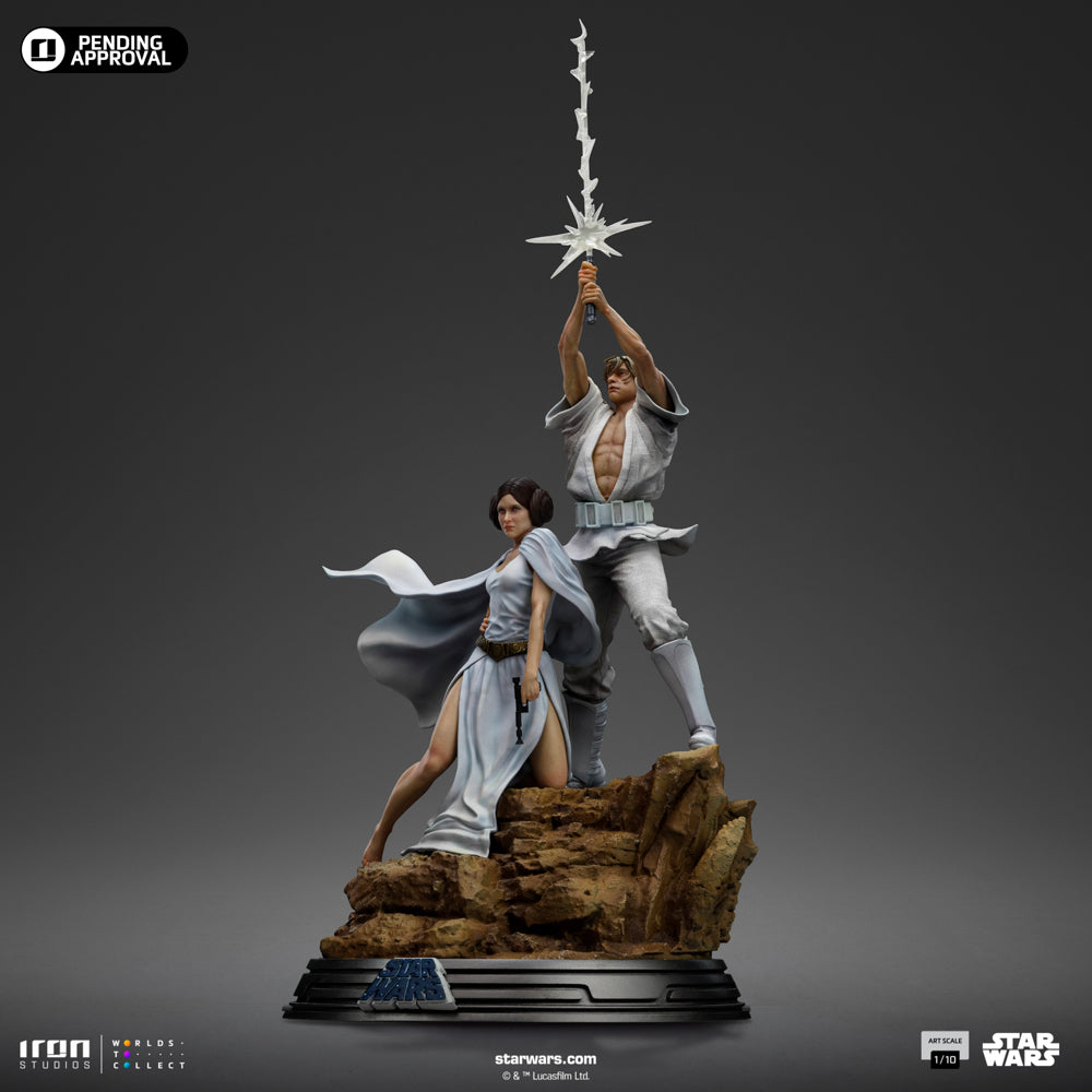 Statue Luke und Leia - Star Wars - Art Scale 1/10