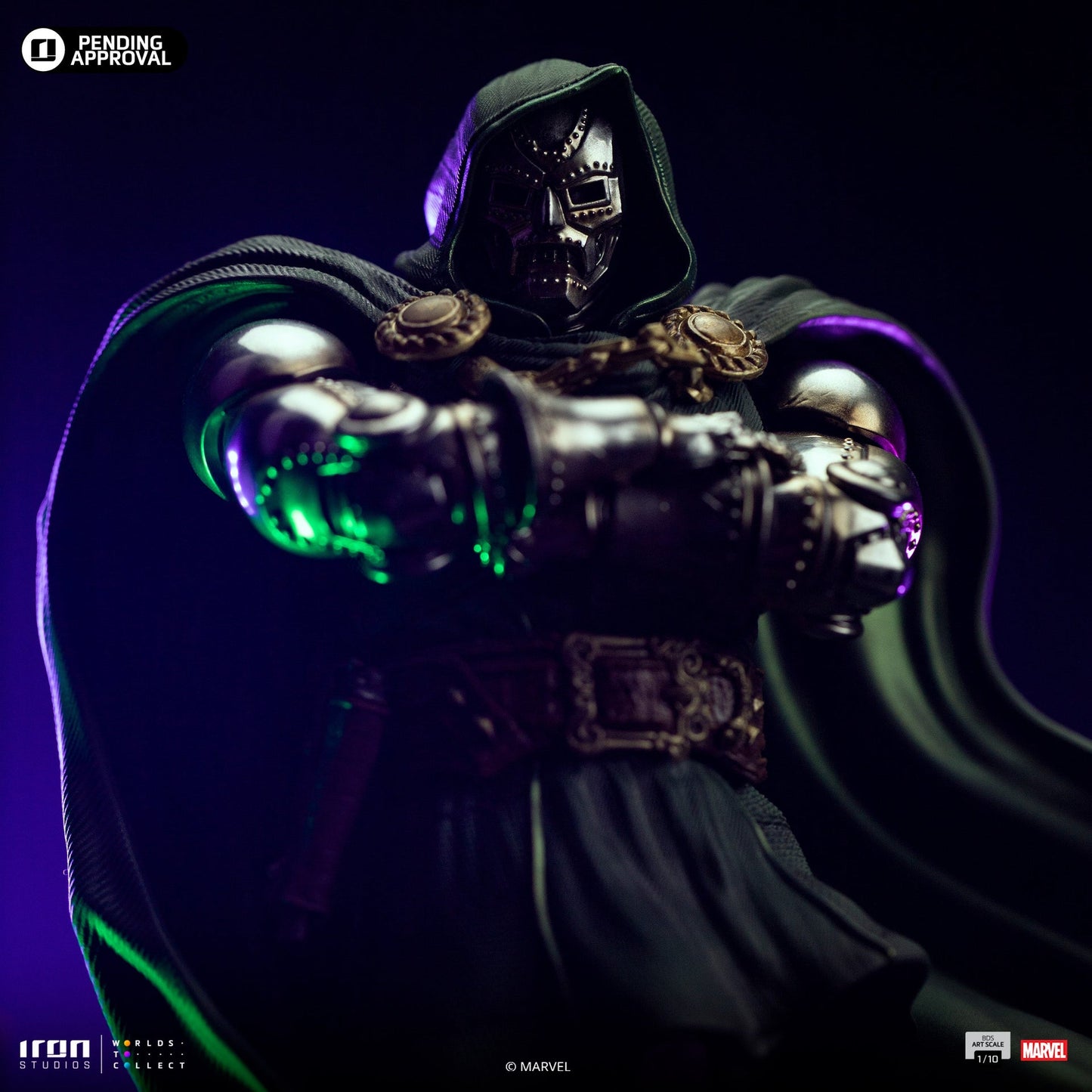 Statue Doctor Doom - Infinity Gauntlet Diorama - Art Scale 1/10 - Die Fantastischen Vier