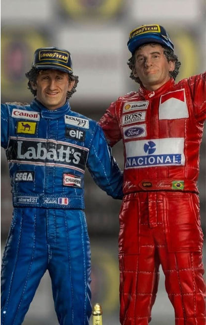 Statue Ayrton Senna und Alain Prost - Das letzte Podium - Art Scale 1/10