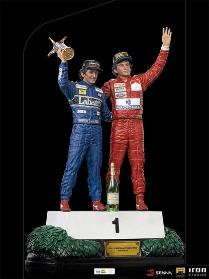 Statue Ayrton Senna und Alain Prost - Das letzte Podium - Art Scale 1/10