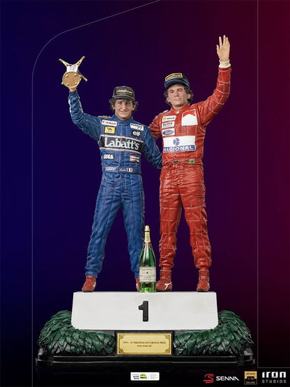 Statue Ayrton Senna und Alain Prost - Das letzte Podium - Art Scale 1/10