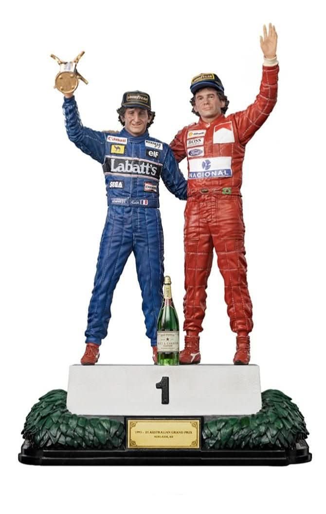 Statue Ayrton Senna und Alain Prost - Das letzte Podium - Art Scale 1/10