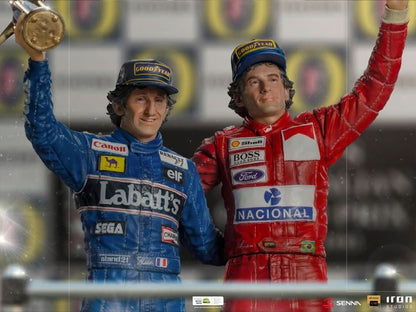 Statue Ayrton Senna und Alain Prost - Das letzte Podium - Art Scale 1/10