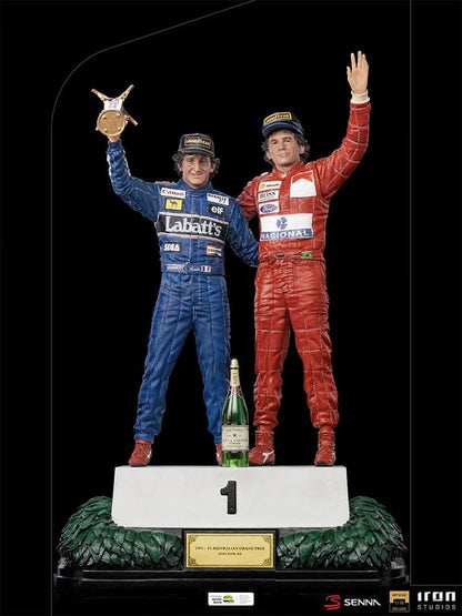 Statue Ayrton Senna und Alain Prost - Das letzte Podium - Art Scale 1/10