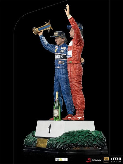 Statue Ayrton Senna und Alain Prost - Das letzte Podium - Art Scale 1/10