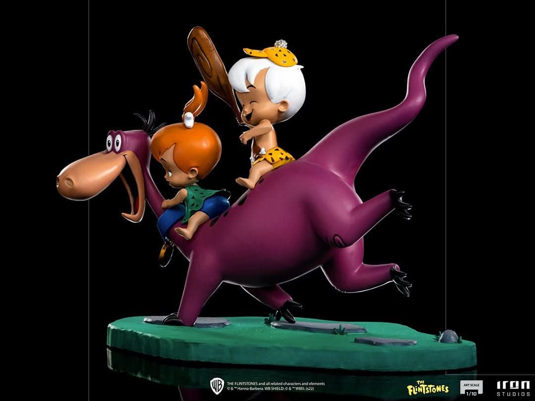 Statue Dino, Pebbles und Bamm-Bamm – Die Feuersteins – Art Scale 1/10