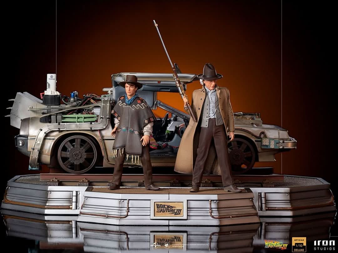 Statue Delorean Full Set Deluxe - Back to the Future III - Art Scale 1/10