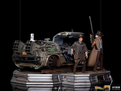 Statue Delorean Full Set Deluxe - Back to the Future III - Art Scale 1/10