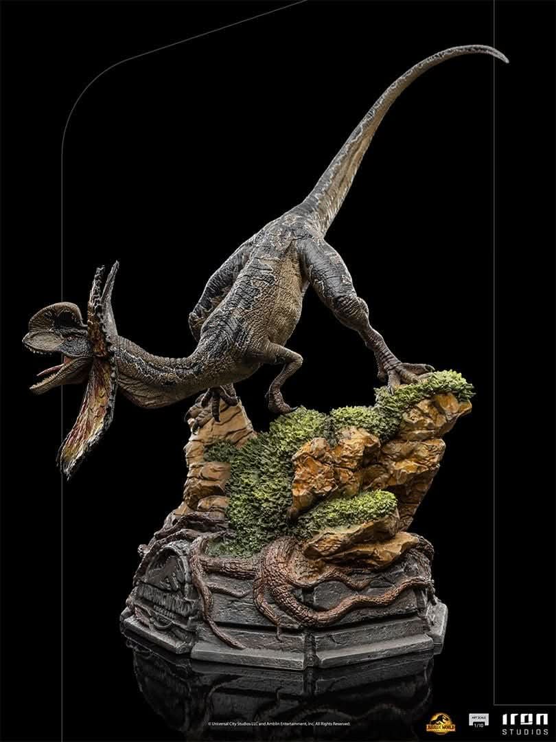 Dilophosaurus Statue - Jurassic World - Art Scale 1/10