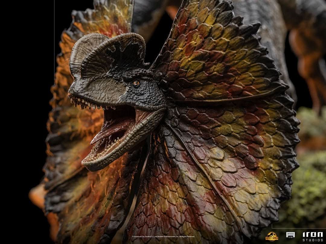 Dilophosaurus Statue - Jurassic World - Art Scale 1/10