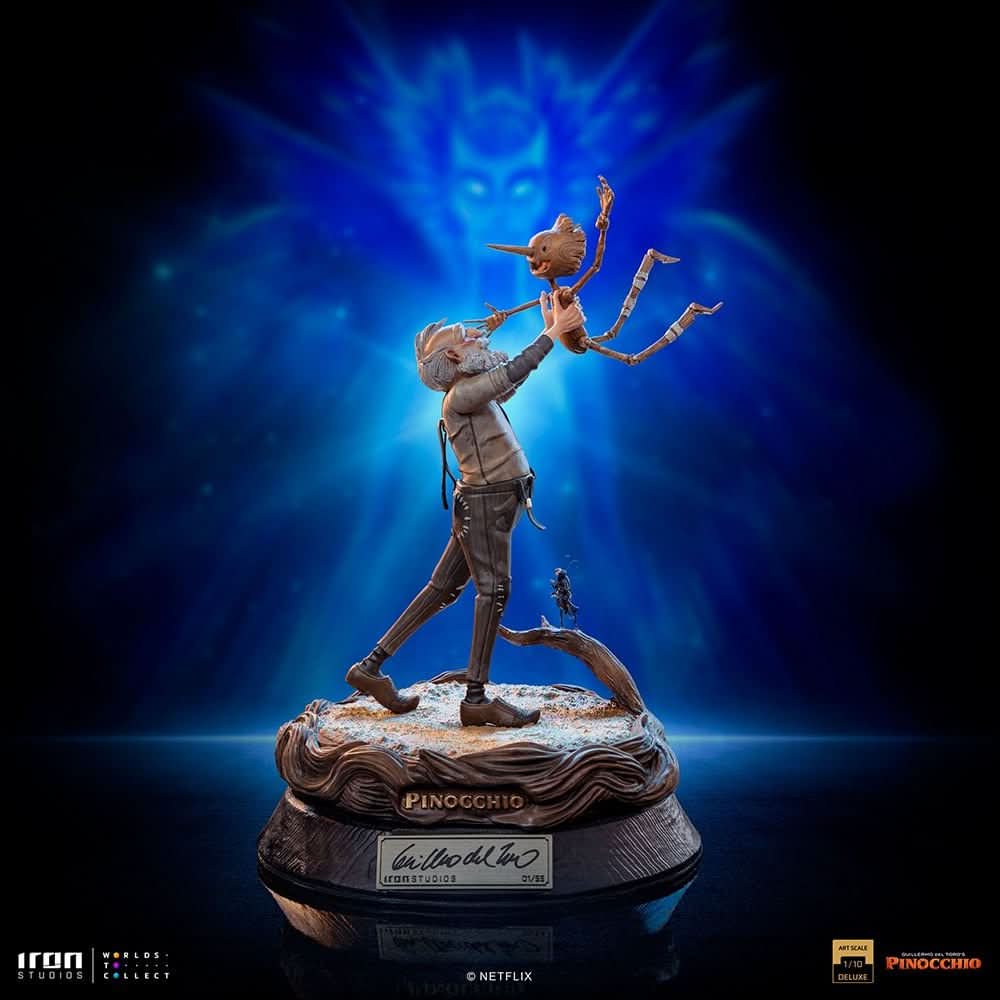 Statue Geppetto & Pinocchio Deluxe (signierte Version) - Pinocchio - Art Scale 1/10