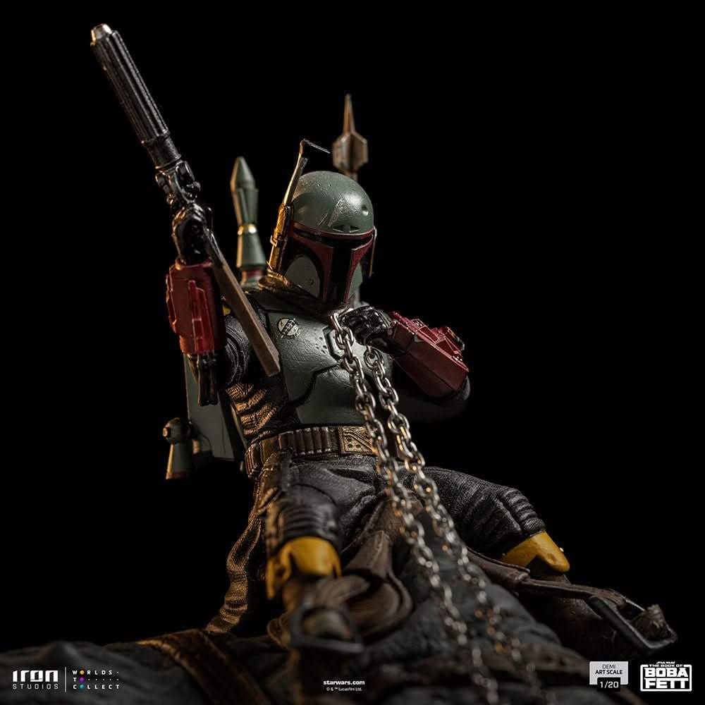 Boba Fett and Rancor Statue - Star Wars: The Book of Boba Fett - Demi Art Scale 1/20