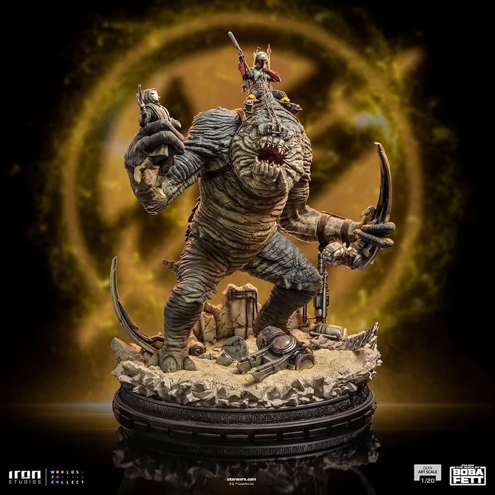 Boba Fett and Rancor Statue - Star Wars: The Book of Boba Fett - Demi Art Scale 1/20