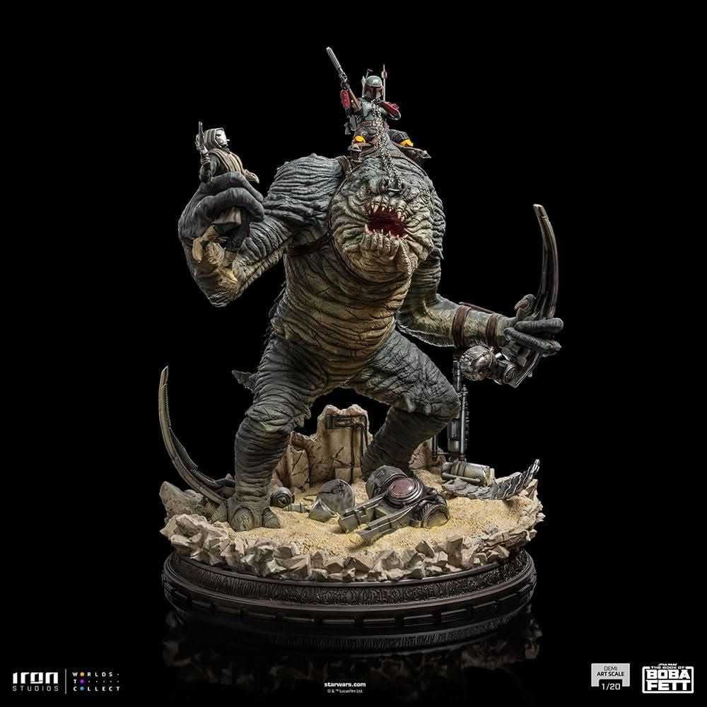 Boba Fett and Rancor Statue - Star Wars: The Book of Boba Fett - Demi Art Scale 1/20