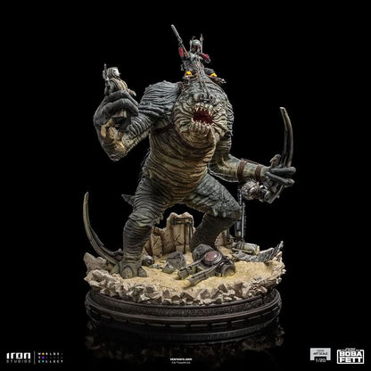 Boba Fett and Rancor Statue - Star Wars: The Book of Boba Fett - Demi Art Scale 1/20