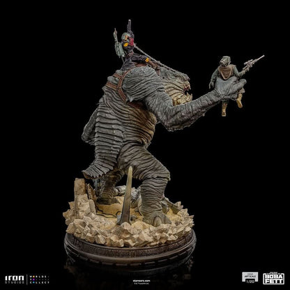 Boba Fett and Rancor Statue - Star Wars: The Book of Boba Fett - Demi Art Scale 1/20
