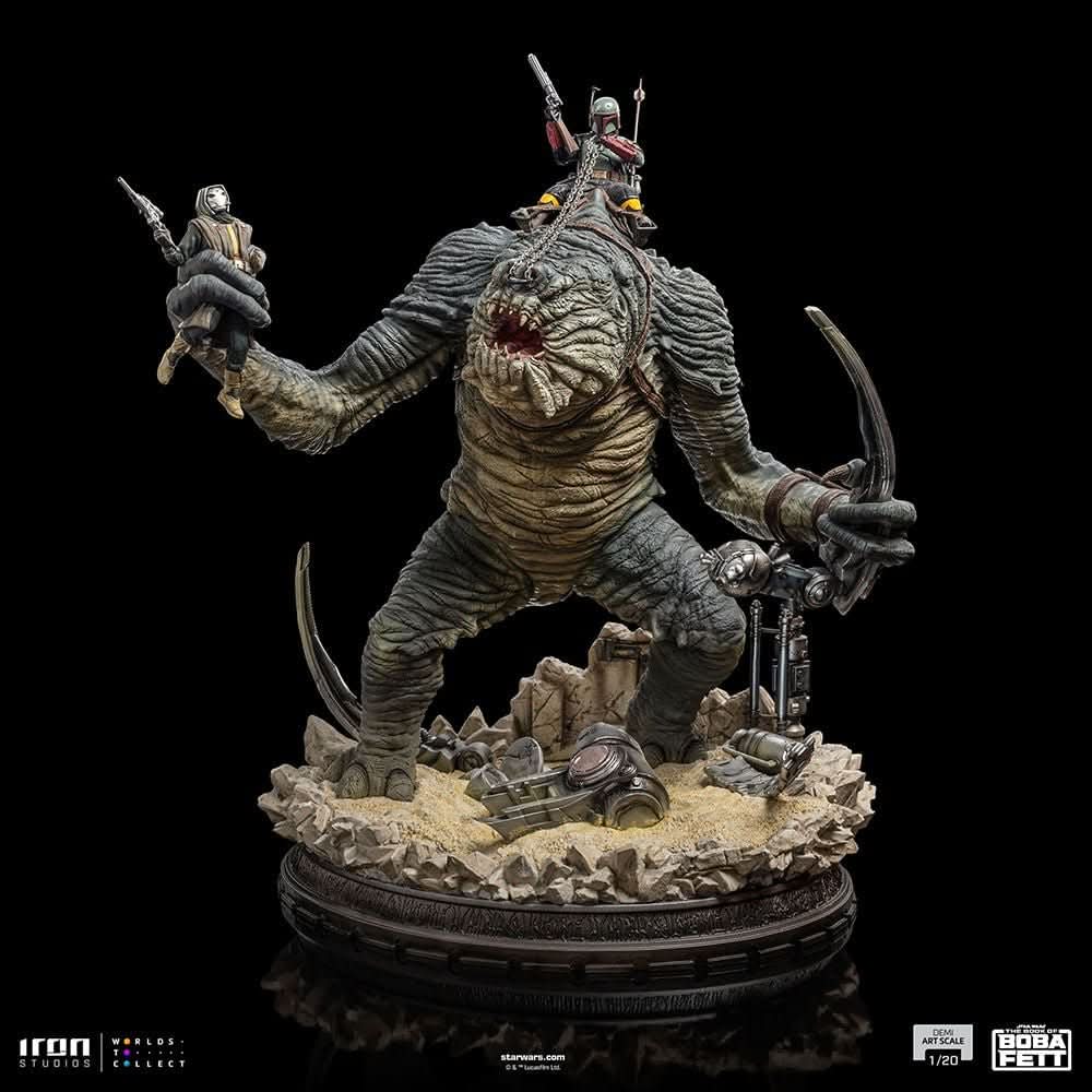 Boba Fett and Rancor Statue - Star Wars: The Book of Boba Fett - Demi Art Scale 1/20