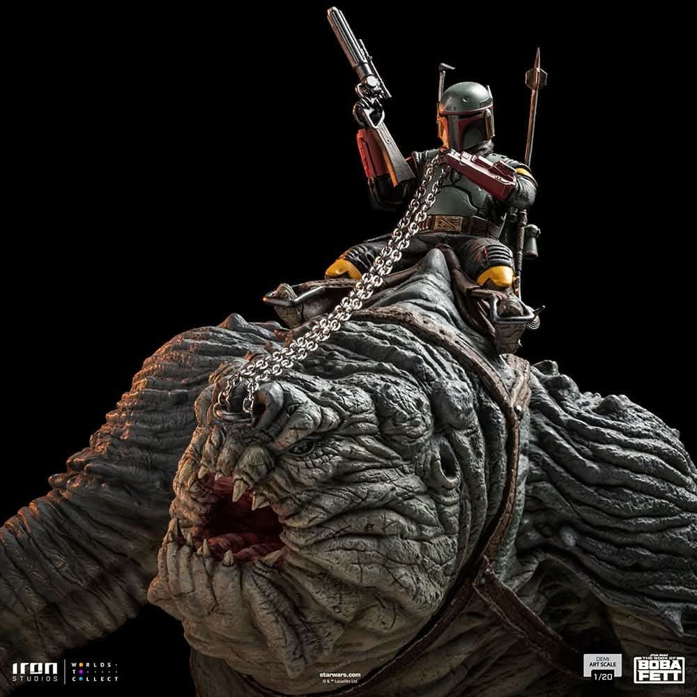 Boba Fett and Rancor Statue - Star Wars: The Book of Boba Fett - Demi Art Scale 1/20
