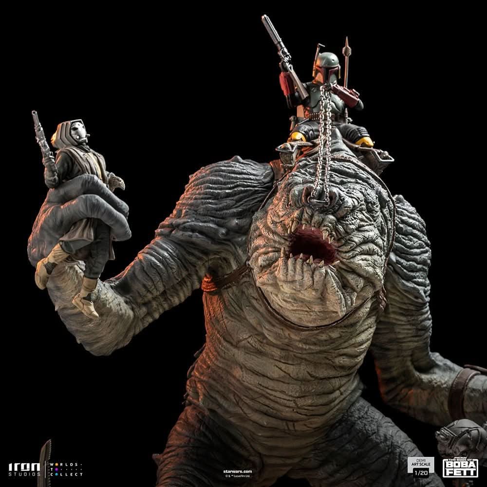 Boba Fett and Rancor Statue - Star Wars: The Book of Boba Fett - Demi Art Scale 1/20