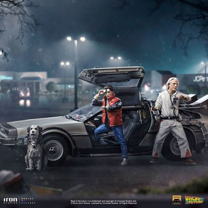Delorean Full Set Deluxe Statue - Back to the Future - Art Scale 1/10
