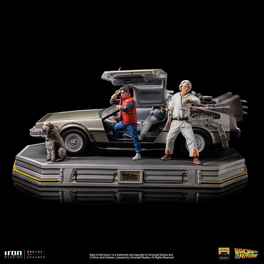 Delorean Full Set Deluxe Statue - Back to the Future - Art Scale 1/10