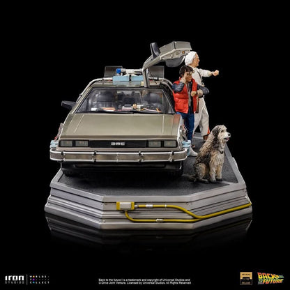 Delorean Full Set Deluxe Statue - Back to the Future - Art Scale 1/10