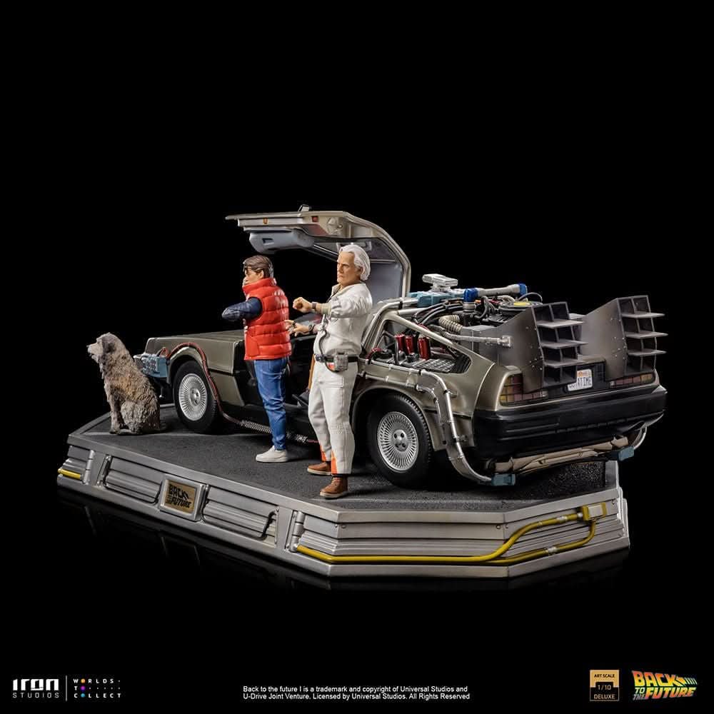 Delorean Full Set Deluxe Statue - Back to the Future - Art Scale 1/10