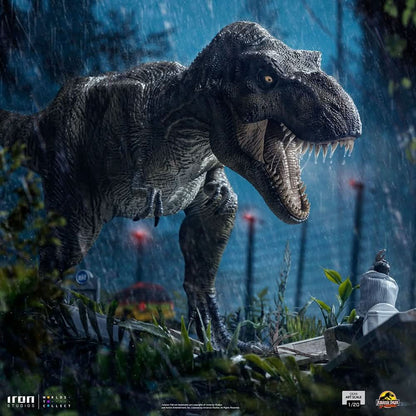 Statue T-Rex Attack Donald Gennaro - Jurassic Park - Demi Maßstab 1/20