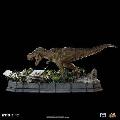 Statue T-Rex Attack Donald Gennaro - Jurassic Park - Demi Maßstab 1/20