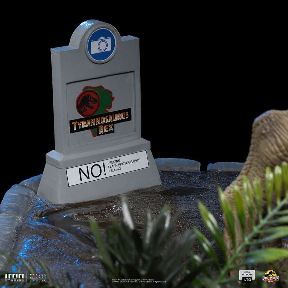 Statue T-Rex Attack Donald Gennaro - Jurassic Park - Demi Maßstab 1/20